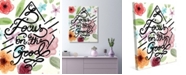 Creative Gallery Focus On The Good- Flourish With Flowers 20" X 24" Canvas Wall Art Print